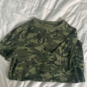 Mens camo short sleeve cotton tshirt